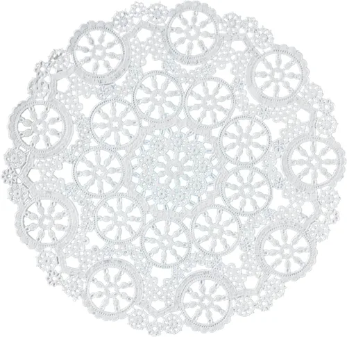 Miniatura 8 de Royal Lace Productos de papel de alta calidad, tapetes de papel redondos de encaje de medallón, 10 pulgadas, lámina dorada, paquete de 8 Dorado