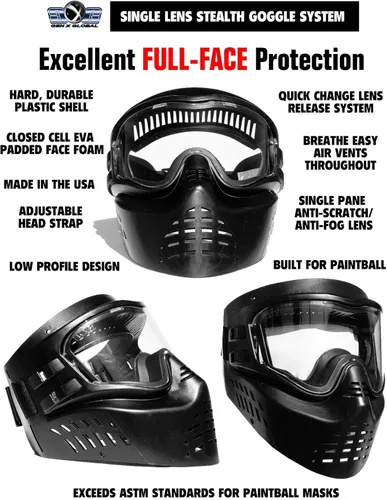 Miniatura 5 de Maddog JT Stealth Paintball Gun Marker and Accessory Starter Packages [CO2] Marker, 20oz CO2 Tank, Mask, Hopper, Pods, Harness & Protective Gear