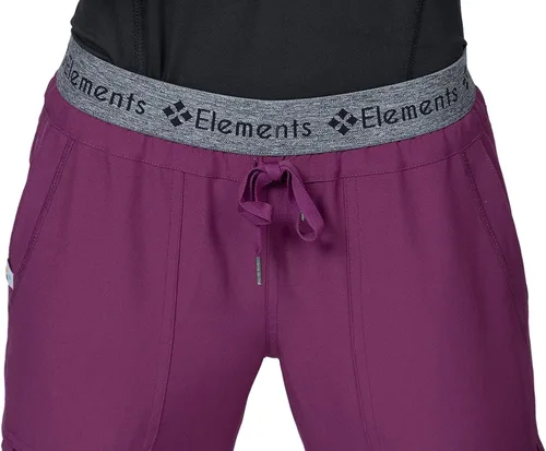 Miniatura 6 de Conjunto de ropa quirúrgica para mujer, pantalones de correr y envoltura falsa de 7 bolsillos, elástico en 4 direcciones para enfermeras, dentistas