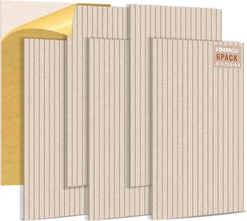 Miniatura 14 de EVERECO Paquete de 12 Paneles Acústicos Grandes, 47.2×23.6×0.4 pulgadas, Paneles Insonorizantes para Pared, Adecuados para Sala de Transmisión
