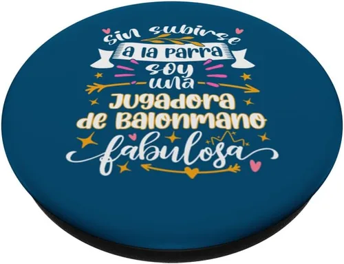 Miniatura 2 de Jugadora de Balonmano Fabulosa Divertido Mujer Balonmanista PopSockets Standard PopGrip