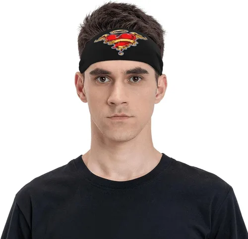 The Heart of an Angel Headband for Men Women Sports Sweatband for Fitness Exercise Moisture Wicking Running Yoga Hairbands