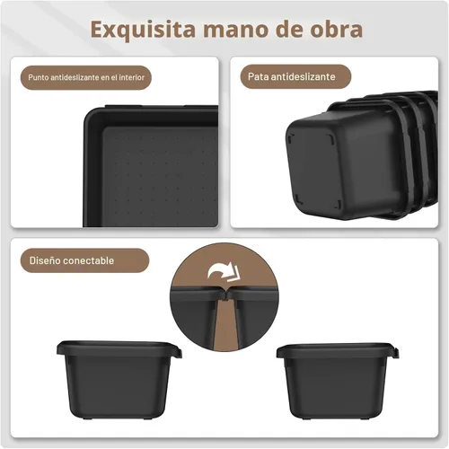 Miniatura 6 de A-LUGEI - Bandejas organizadoras y divisoras para tu caja de herramientas, cajón del escritorio, banco de trabajo, gabinete con ruedas y organizar