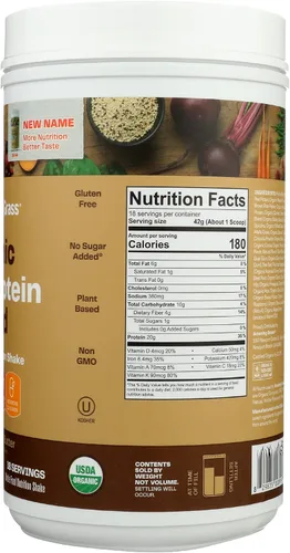 Miniatura 7 de Amazing Grass Mezcla de proteínas vegetales orgánicas: proteína en polvo vegana, nueva fórmula de superalimentos de proteína, batido nutricional