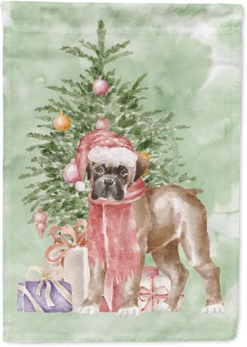 Miniatura 103 de Caroline's Treasures CK8213GF Bulldog Inglés #2 Regalos de Navidad y árbol de jardín Bandera de buzón Bandera decorativa para patio exterior, patio
