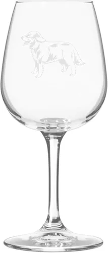 Miniatura 374 de Copa de vino de 12.75 onzas con diseño de perro grabado