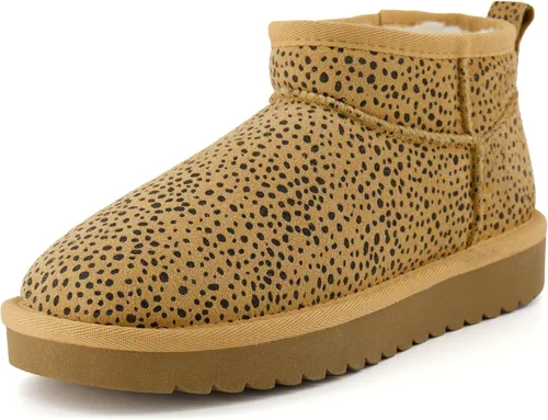 Miniatura 142 de CUSHIONAIRE, Hip 2 - Botas de nieve de gamuza auténtica para mujer, sin cordones, con cómodo forro de piel de oveja sintética + espuma viscoelástica