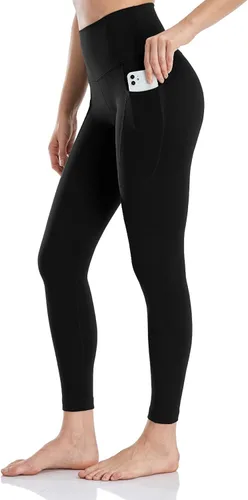 HeyNuts Leggings esenciales 78 con bolsillos laterales para mujer pantalones de compresión de cintura alta pantalones de yoga de 25 pulgadas