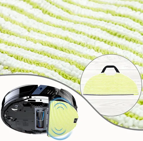 Miniatura 4 de Paquete de 6 almohadillas para trapeador Shark AV2610WA / RV2620WD / RV2610WA / RV2410WD robot aspirador, accesorio de repuesto de almohadilla