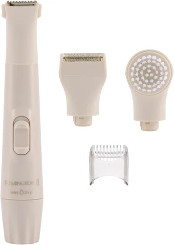 Remington Smooth & Silky Body & Bikini Kit, Cordless Bikini Trimmer and Shaver for Women, Waterproof for Grooming in the Shower, Beige
