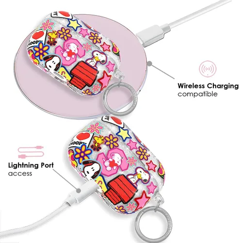 Miniatura 5 de Velvet Caviar Funda compatible con AirPods Pro de 2ª y 1ª generación, bonita funda protectora dura para mujer, diseño de retazos con purpurina