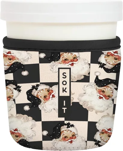 Miniatura 49 de Sok It IceCreamSok - Funda de neopreno aislada (flores abstractas, pintas de helado cónicas)