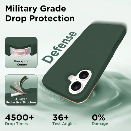 Miniatura 6 de GolbinBox Funda magnética para iPhone 17, compatible con MagSafe, cubierta de silicona integrada para control de cámara, funda de silicona líquida a