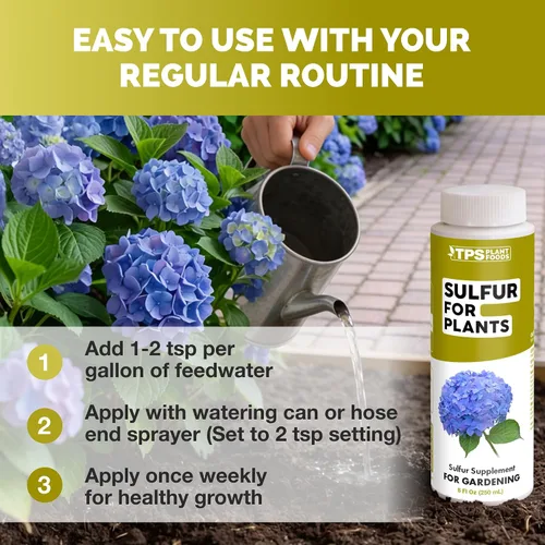 Miniatura 4 de Fertilizante de azufre: enmienda líquida de azufre para hojas más verdes, mejor absorción de nutrientes y plantas más fuertes, 8 onzas