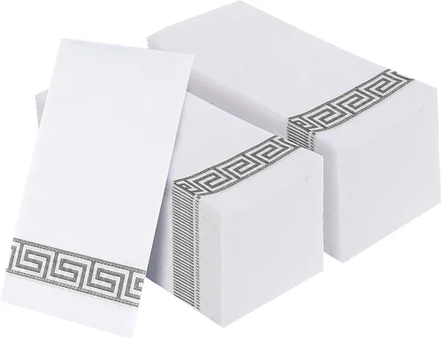 Vplus Paquete de 200 toallas desechables para baño, servilletas decorativas de baño, suaves y absorbentes, desechables, para cocina, bodas, Acción