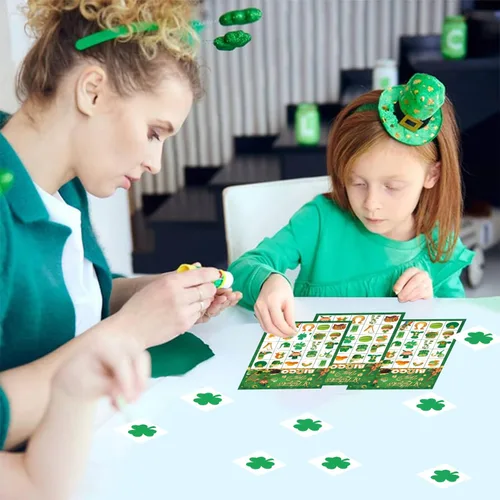 Miniatura 4 de JGCWorker Juego de Bingo del Día de San Patricio - Divertidos Suministros de Fiesta para Niños y Adultos, 24 Jugadores, Tarjetas de Manualidades