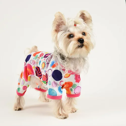 Miniatura 3 de Pijamas para Perros Pjs Ropa Suave y Elástica para Perros Pequeños Niña Niño Perros de Tamaño Mediano Primavera Verano Ropa para Cachorros Mamelucos