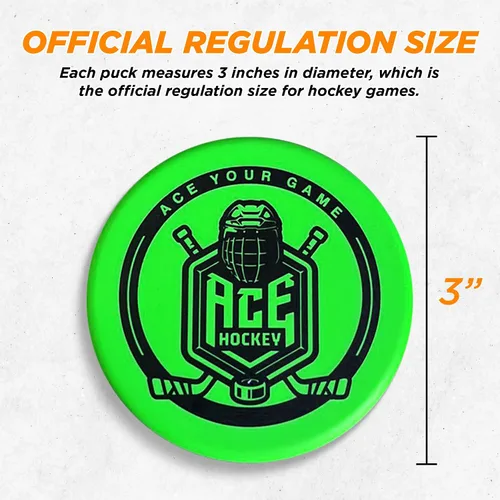 Miniatura 3 de ACE HOCKEY Discos de Espuma - Juego de 6 Discos de Hockey de Rodillas para Interior - Discos de Hockey Blandos, Discos de Hockey de Piso