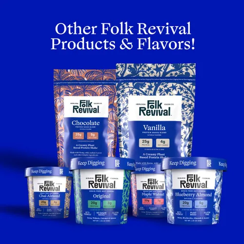 Miniatura 9 de Folk Revival Maple Walnut Keto Instant 'Oatmeal' - 0.71 oz de proteína, 0.71 oz de carbohidratos netos, alto en fibra, sin OMG, sin gluten, hecho