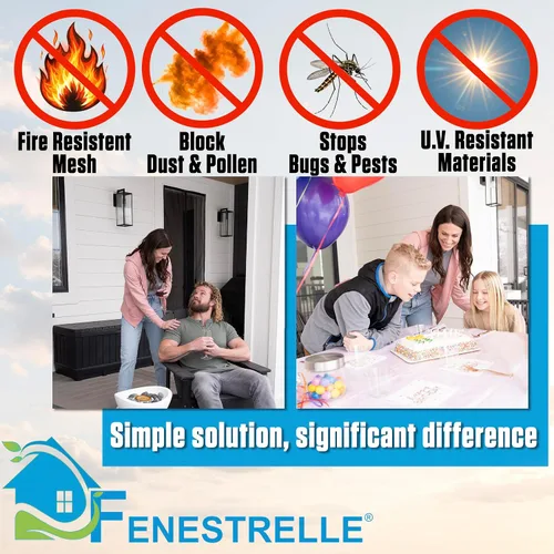 Miniatura 2 de Fenestrelle - Pantalla mosquitera magnética para puerta, grande, de 39 x 83 pulgadas, con cierre magnético, de malla de fibra de vidrio resistente