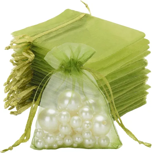 Miniatura 32 de joycraft 50 bolsas de organza amarillo limón – 2.7 x 3.5 pulgadas, bolsa de malla transparente para joyas, pequeña bolsa de favor de fiesta