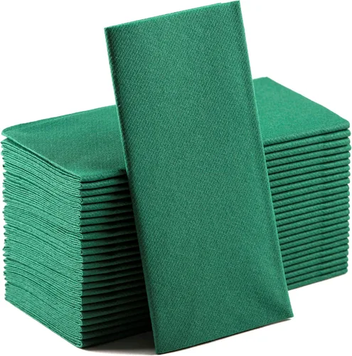 Miniatura 26 de Servilletas de papel azul bebé, tela desechable de lino como servilletas de cena, toallas de mano, suaves, absorbentes, servilletas de mano de papel