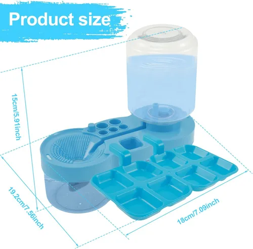 Miniatura 2 de Limpiador de pinceles de pintura mejorado con bandeja de pintura, herramienta de limpieza de pincel de circulación de agua, suministros de pintura