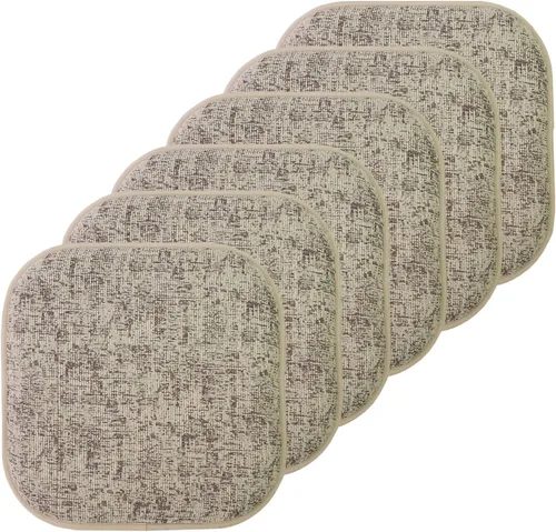 Miniatura 101 de Sweet Home Collection Cojines de espuma viscoelástica para silla, antideslizantes, diseño de panal de abeja, 16 x 16 pulgadas, paquete de 2