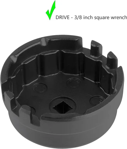 Miniatura 4 de Moker Llave de filtro de aceite de aluminio de 64 mm con 14 ranuras para Toyota Corolla/Prius, Compatible con motores de 1.8L