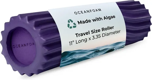 Miniatura 16 de Oceanfoam Ripple - Rodillo de espuma de viaje (11" x 3.35") Mini rodillo de espuma firme para terapia física, masaje de tejido profundo, dolor