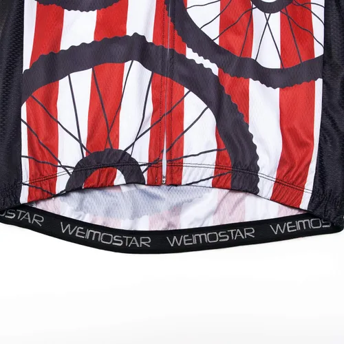Miniatura 12 de Weimostar Hombre Ciclismo Jersey Manga Corta Bicicleta Ropa Multicolor Diamante