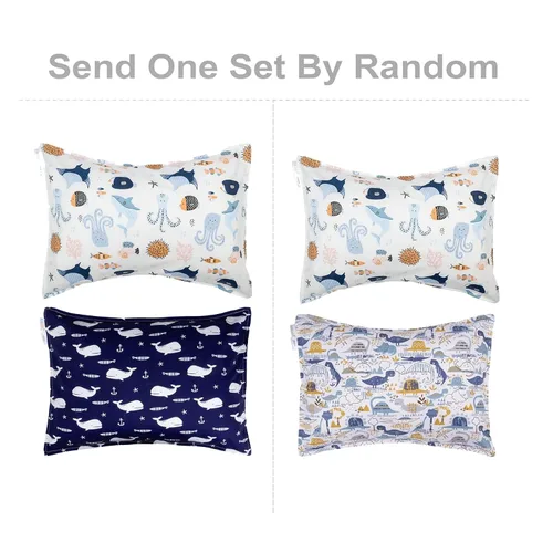 Miniatura 2 de ALVA BABY - Paquete de 2 fundas de almohada de algodón orgánico para niños pequeños, de 13 x 18 pulgadas o 12 x 16 pulgadas, fundas de almohada