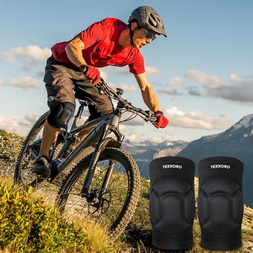Miniatura 4 de Rodilleras con almohadilla gruesa SBR para deportes, rodillera antideslizante, para adultos y adolescentes, protector de rodilla para aliviar