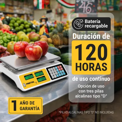 Miniatura 7 de Báscula electrónica Pretul 88.2 lbs de capacidad multifunción