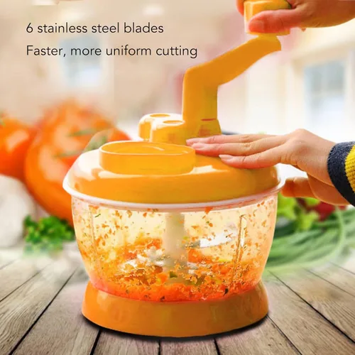 Miniatura 3 de Picadora manual de ajo, manivela de verduras, picadora de cebolla, picadora manual de alimentos, picadora de verduras, procesador de alimentos