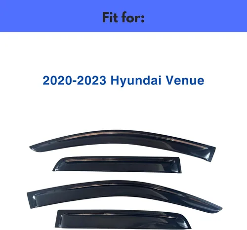 Miniatura 2 de Visor para ventana IG para Hyundai Venue 2020-2023, protector contra la lluvia, adhesivo extra duradero, deflector de viento para lado
