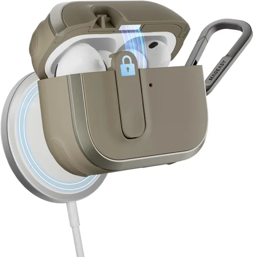 Miniatura 25 de MAGEASY Odyssey - Funda para AirPods Pro 2, funda resistente para AirPods Pro con bloqueo seguro, clip de mosquetón para protección a prueba