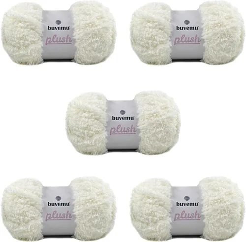Miniatura 44 de Hilo de Pelo Sintético Super Suave y Grueso, Súper Suave y Esponjoso para Tejer, Crochet y Manualidades, 100 Gramos (3.53 Onzas) 109 Yardas