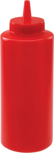 Miniatura 16 de Winco Juego de botellas exprimibles de 6 piezas, 8 onzas, color rojo, mediano