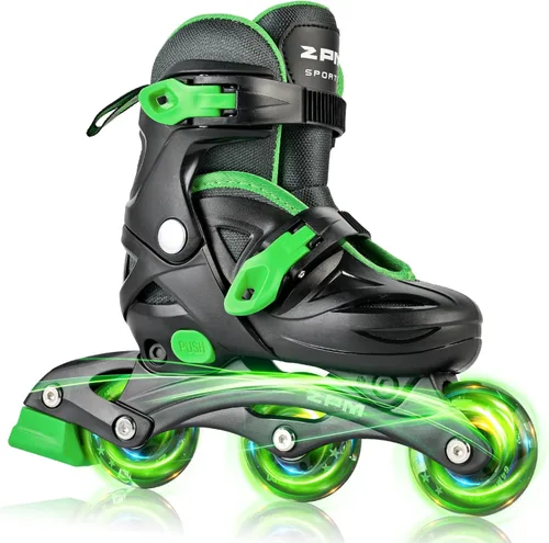 Miniatura 18 de 2PM SPORTS Patines en línea para niños y niñas de 4 a 8, 6 a 12 años, con ruedas iluminadas, cuchillas ajustables para niños y jóvenes principiantes