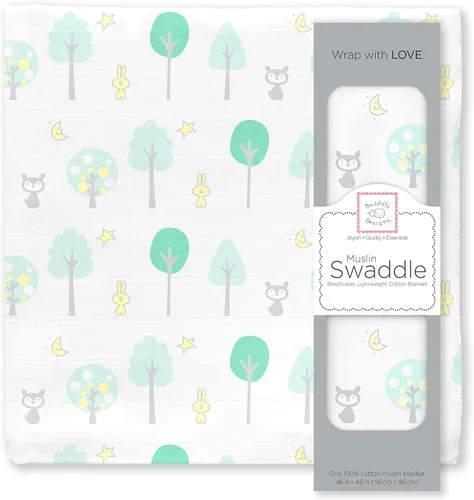 Miniatura 21 de SwaddleDesigns Manta de Arrullo de Muselina de Algodón, Manta de Recepción para Bebés Niños y Niñas, Mejor Regalo de Registro, 46x46 pulgadas