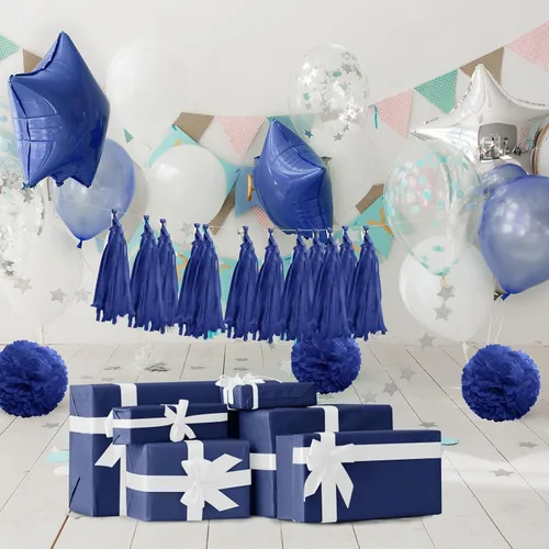 Miniatura 7 de CHRORINE - 60 hojas de papel de seda azul marino para envolver regalos, papel de seda a granel para manualidades artísticas y decoración, ideal