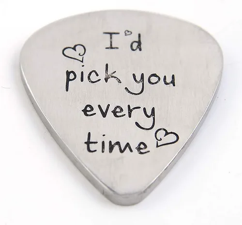Miniatura 3 de Regalos para él y hombres, regalo único de cumpleaños para músico, marido, novio, prometido, púa de guitarra, joyería, boda, San Valentín, día
