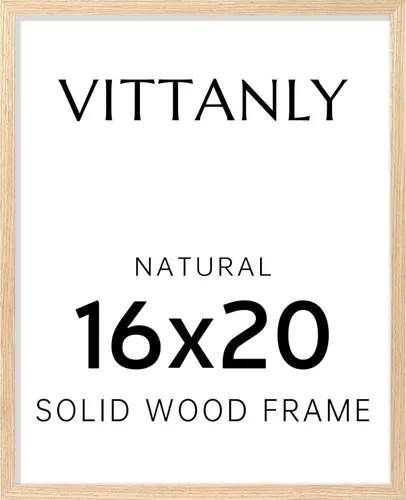 Miniatura 100 de Vittanly - Marco de fotos de 4 x 6 pulgadas de madera maciza con plexiglás, incluye paspartú de 3,5 x 5, para colgar en la pared o poner sobre una