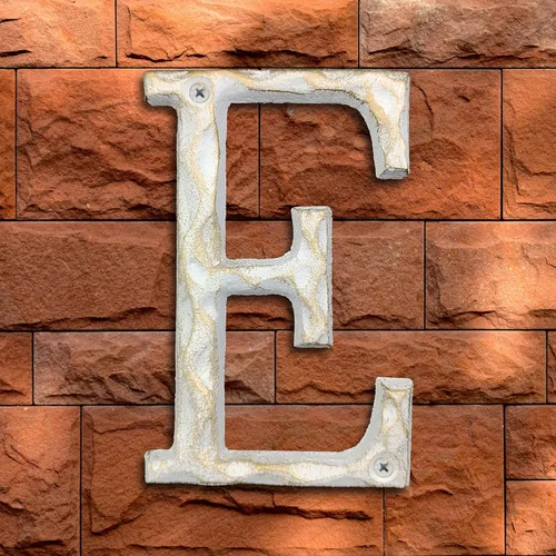 Miniatura 9 de Números de dirección de casa de 5 pulgadas de alto, número único de buzón de metal de hierro fundido, letras para puerta exterior o delantera, Letra