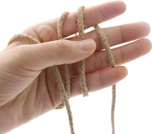 Miniatura 2 de Tenn Well Cuerda de yute, cuerda trenzada de yute de 200 pies y 0.138 in, cuerda natural para manualidades, envoltura de regalos, jardinería