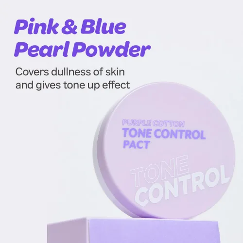 Miniatura 5 de I'M MEME Compact - Tone-up Pact Polvo de ajuste presionado coreano para efecto de desenfoque rosa, con calamina, polvo de maquillaje, compacto