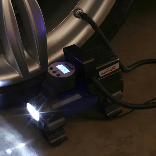 Miniatura 4 de EPAuto - bomba compresora de aire portátil 12 V CC, inflador digital de neumáticos Azul