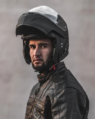 Miniatura 6 de ILM - Casco de motocicleta modular con visera solar abatible, Bluetooth integrado, intercomunicador, Mp3 Modelo 953/953 PRO Pro Negro Mate