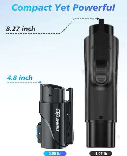 Miniatura 6 de EVDANCE Adaptador de Carga NACS a J1772 - Máx 80 Amp y 250V Adaptador EV J1772 Compatible con Conectores Tesla de Alta Potencia, Cargadores de Negro